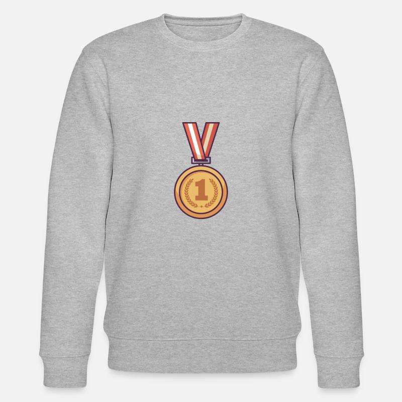 Marathon-Medaille - Stanley/Stella Unisex Bio-Sweatshirt CHANGER  - Grau meliert