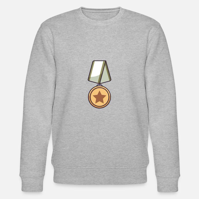 Militärmedaille - Stanley/Stella Unisex Bio-Sweatshirt CHANGER  - Grau meliert