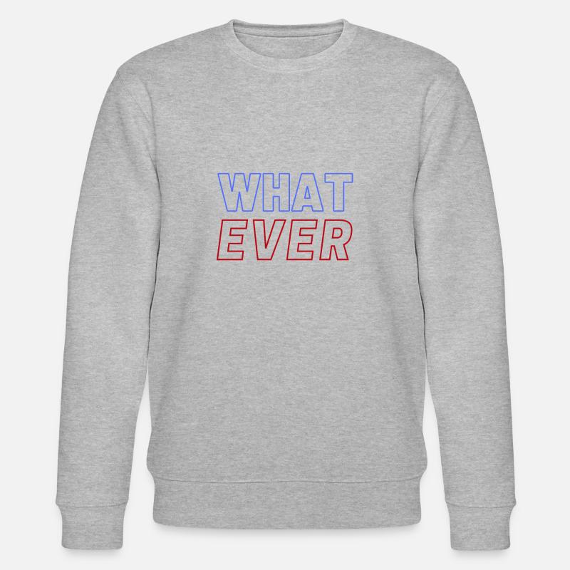 What Ever Whatever Red Blue - Stanley/Stella Unisex Bio-Sweatshirt CHANGER - Grau meliert