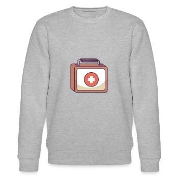 Doctor's Bag - Stanley/Stella CHANGER Unisex Organic Sweatshirt - heather grey - Front - Nik (191cm) & Marisol (170cm)