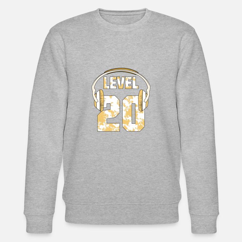 KOPFHÖRER LEVEL 20 - Stanley/Stella Unisex Bio-Sweatshirt CHANGER  - Grau meliert