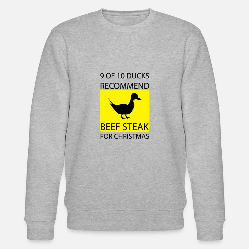 Duck Duck Squeaky Duck Quak - Stanley/Stella CHANGER Unisex Organic Sweatshirt - heather grey