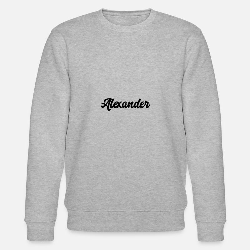 Alexander Custom Text Nom d’anniversaire - Sweat bio CHANGER Stanley/Stella Unisexe - gris chiné