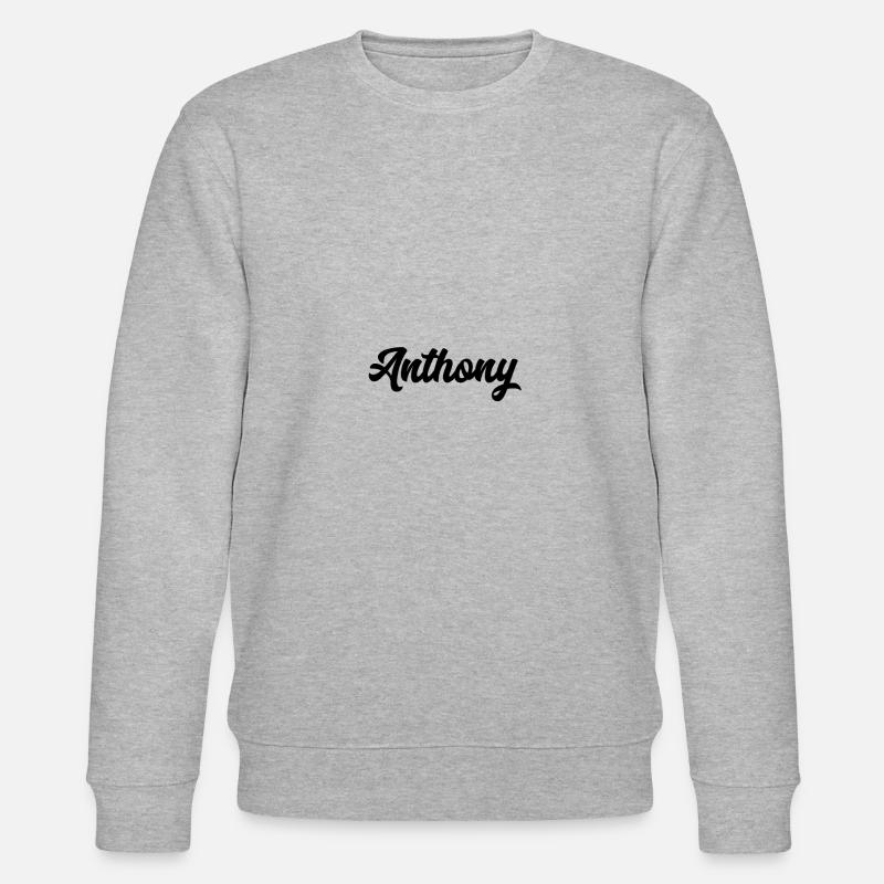 Anthony Custom Text Nom d’anniversaire - Sweat bio CHANGER Stanley/Stella Unisexe - gris chiné