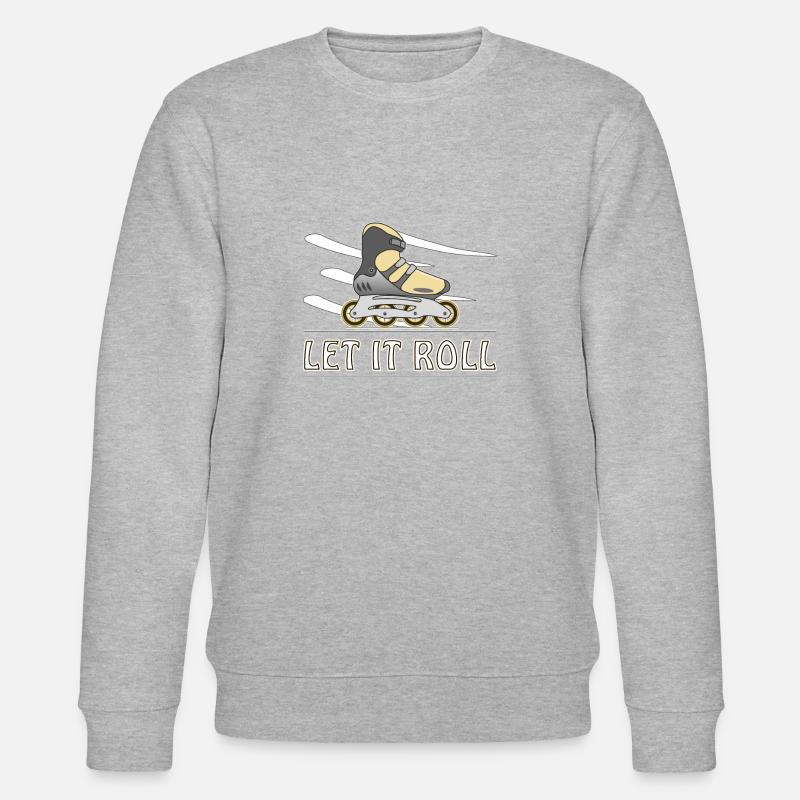 INLINE SKATER LET IT ROLL - Stanley/Stella Unisex Bio-Sweatshirt CHANGER - Grau meliert