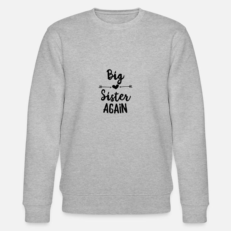 Big Sister Again - Stanley/Stella Unisex Bio-Sweatshirt CHANGER  - Grau meliert