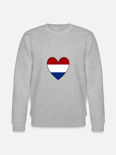 Netherlands Heart - Stanley/Stella CHANGER Unisex Organic Sweatshirt - heather grey