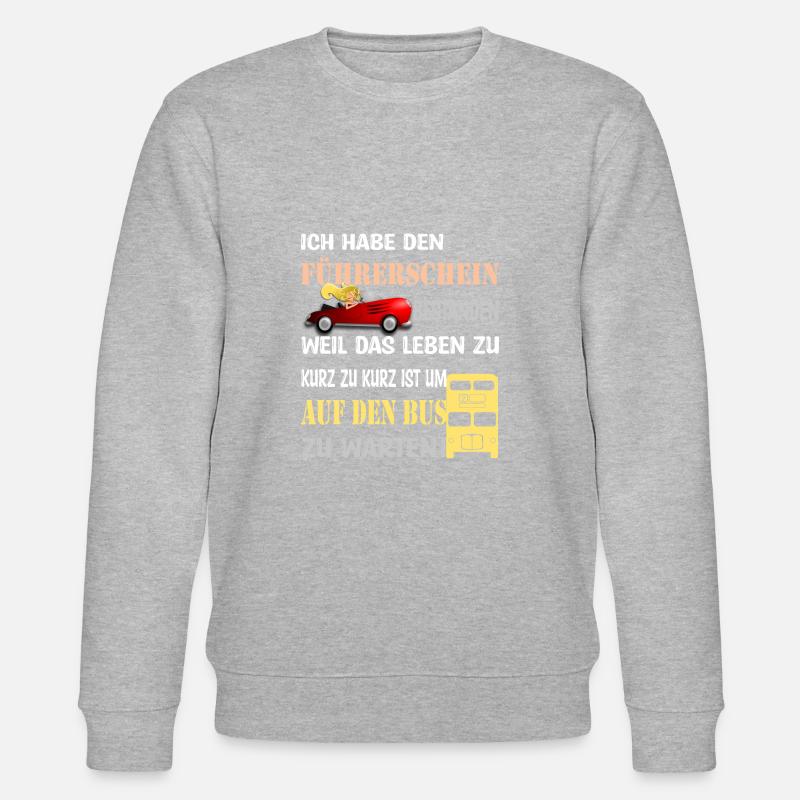 Führerschein bestanden - Stanley/Stella Unisex Bio-Sweatshirt CHANGER  - Grau meliert