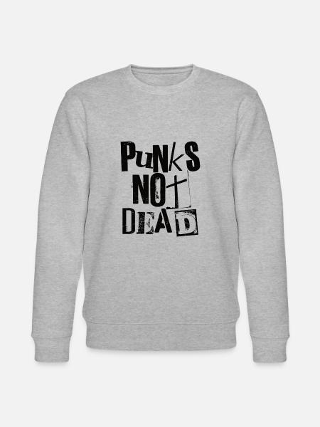 Punks Not Dead - Vintage Grunge - Punk Is Not Dead - Stanley/Stella Uniseks bio-sweatshirt CHANGER  - grijs gemêleerd
