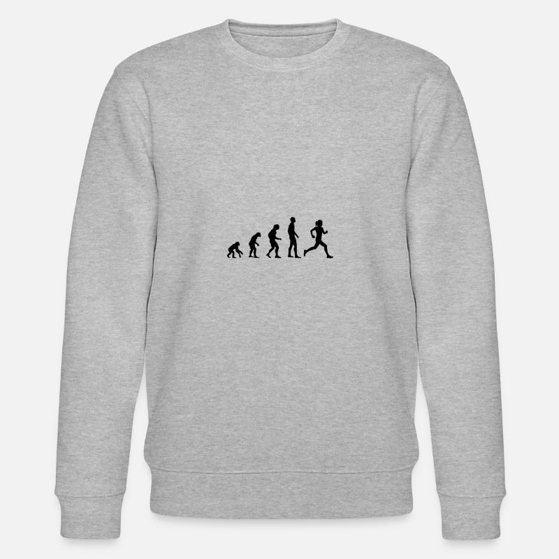 Evolution Joggen Läuferin - Stanley/Stella Unisex Bio-Sweatshirt CHANGER  - Grau meliert