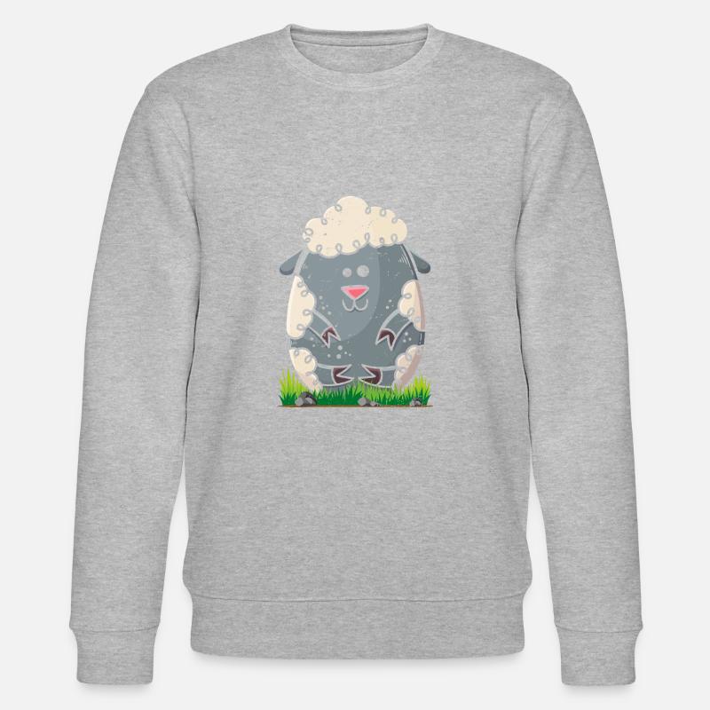 Fröhliche Ostern Ei Schaf - Stanley/Stella Unisex Bio-Sweatshirt CHANGER  - Grau meliert