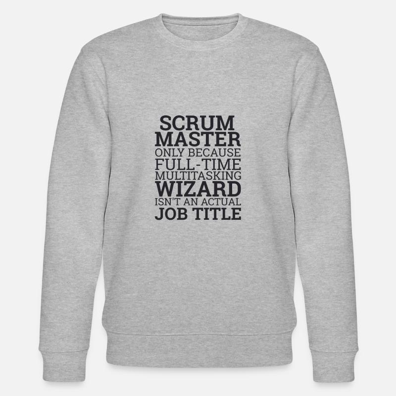 "Scrum Master" | Scrum Master - Stanley/Stella CHANGER Unisex Organic Sweatshirt - heather grey