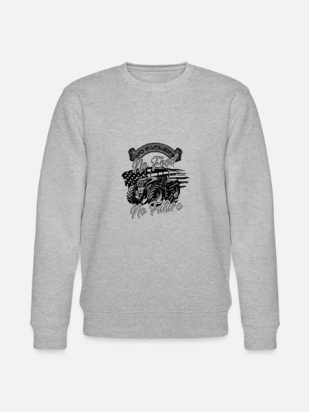 Ingen landmænd ingen mad ingen fremtid - Farming Patriot - Stanley/Stella økologisk unisex-sweatshirt CHANGER - grå meleret