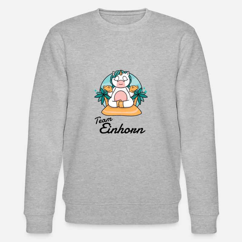 Team Einhorn - Stanley/Stella Unisex Bio-Sweatshirt CHANGER  - Grau meliert