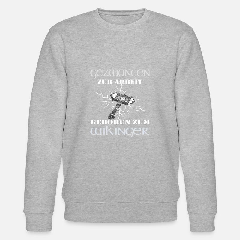 Wikinger Walhalla Geschenk Kostüm - Stanley/Stella Unisex Bio-Sweatshirt CHANGER  - Grau meliert