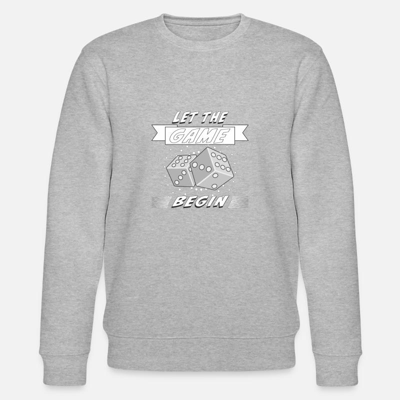 DICE LET THE GAME BEGIN - Stanley/Stella CHANGER Unisex Organic Sweatshirt - heather grey