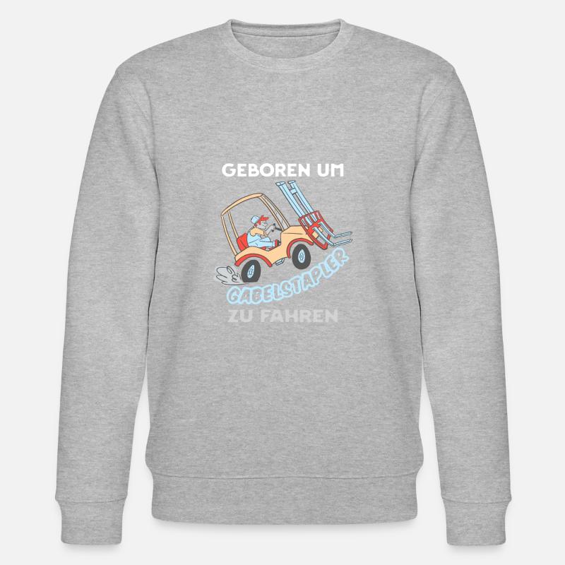 Gabelstapler Stapler fahrer Geschenk - Stanley/Stella Unisex Bio-Sweatshirt CHANGER  - Grau meliert