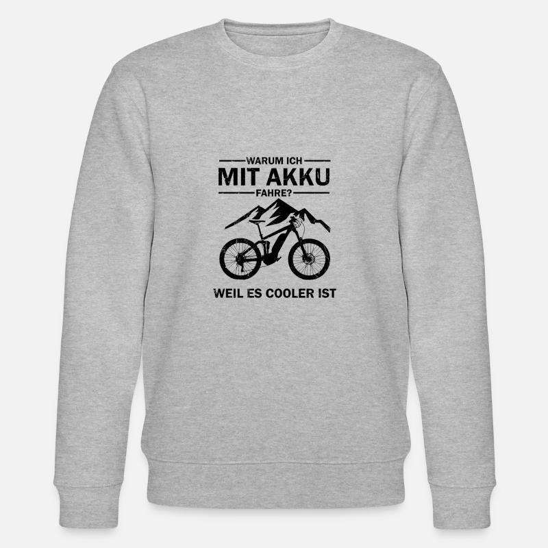 E-Bike E-Mtb Elektrofahrrad Ebike - Stanley/Stella Unisex Bio-Sweatshirt CHANGER - Grau meliert