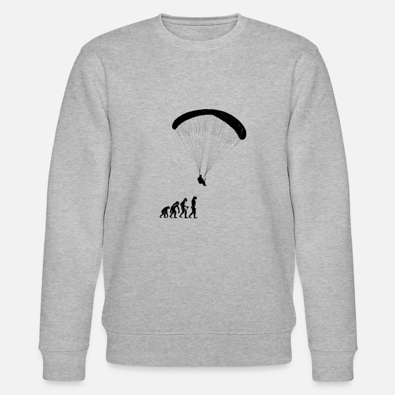 Evolution paraglider - Stanley/Stella CHANGER Unisex Organic Sweatshirt - heather grey