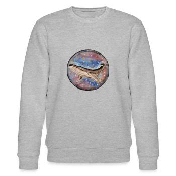 wale / whale - Stanley/Stella Unisex Bio-Sweatshirt CHANGER  - Grau meliert - Vorne - Nik (191cm) & Marisol (170cm)