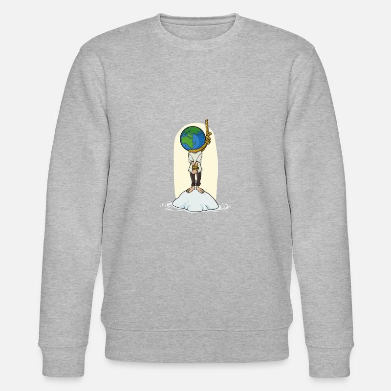 Wissenschaft Globaler Galgen - Stanley/Stella Unisex Bio-Sweatshirt CHANGER  - Grau meliert
