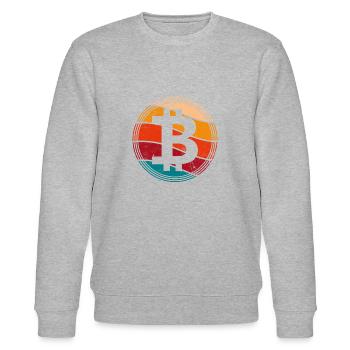 Bitcoin - Sweat bio CHANGER Stanley/Stella Unisexe - gris chiné - Devant - Nik (191cm) & Marisol (170cm)
