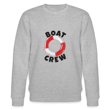 Boot Crew als Gruppe Boot fahren - Stanley/Stella Unisex Bio-Sweatshirt CHANGER  - Grau meliert - Vorne - Nik (191cm) & Marisol (170cm)
