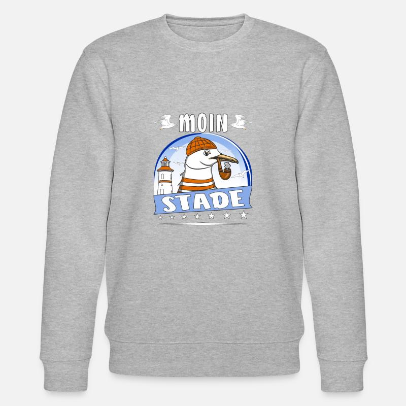 MÖWE MOIN STADE - Stanley/Stella Unisex Bio-Sweatshirt CHANGER  - Grau meliert