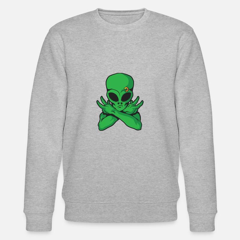 Alien Alien Pierce - Stanley/Stella Unisex Bio-Sweatshirt CHANGER  - Grau meliert
