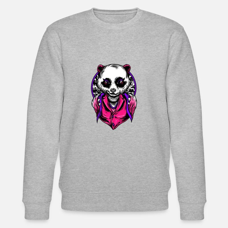 Panda stylé ours panda n°16 - Sweat bio CHANGER Stanley/Stella Unisexe - gris chiné