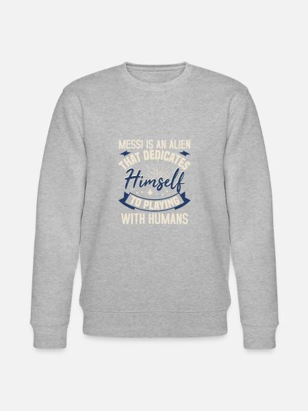 Messi is een alien die zich wijdt aan - Stanley/Stella Uniseks bio-sweatshirt CHANGER  - grijs gemêleerd