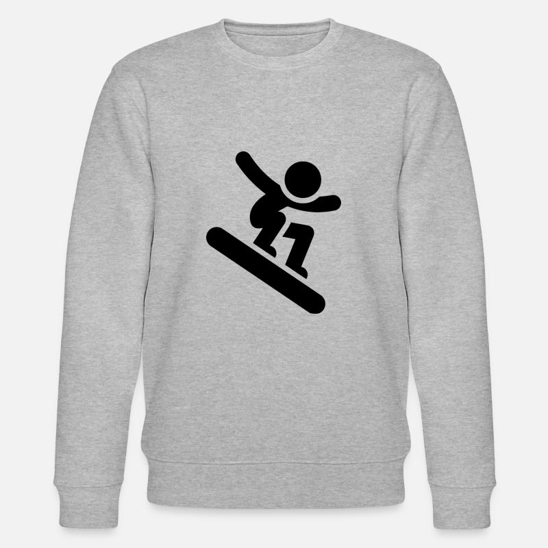 Snowboard Snowboarder - Stanley/Stella CHANGER Unisex Organic Sweatshirt - heather grey