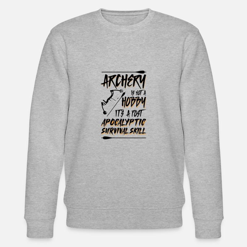 Bogenschießen Bogenschütze Jagd Jagdbogen - Stanley/Stella Unisex Bio-Sweatshirt CHANGER  - Grau meliert