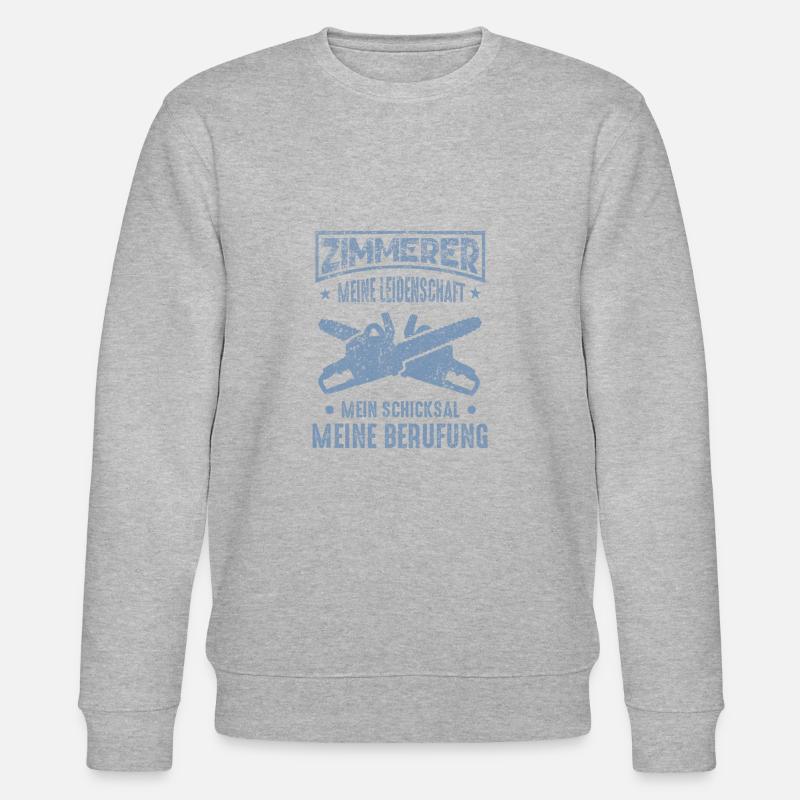 Zimmerer lustige Sprüche - Stanley/Stella Unisex Bio-Sweatshirt CHANGER  - Grau meliert