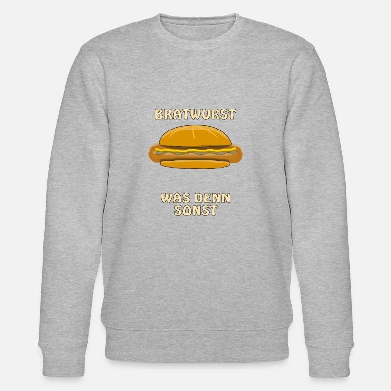 BRATWURST WAS DENN SONST - Stanley/Stella Unisex Bio-Sweatshirt CHANGER  - Grau meliert