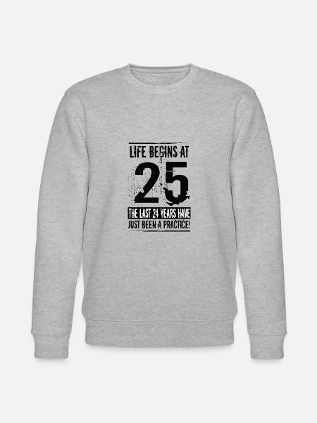 25-års fødselsdag mand - Stanley/Stella økologisk unisex-sweatshirt CHANGER  - grå meleret