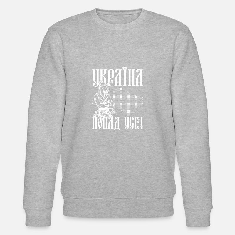 Ukraine principalement Kiev Trysub drapeau - Sweat bio CHANGER Stanley/Stella Unisexe - gris chiné