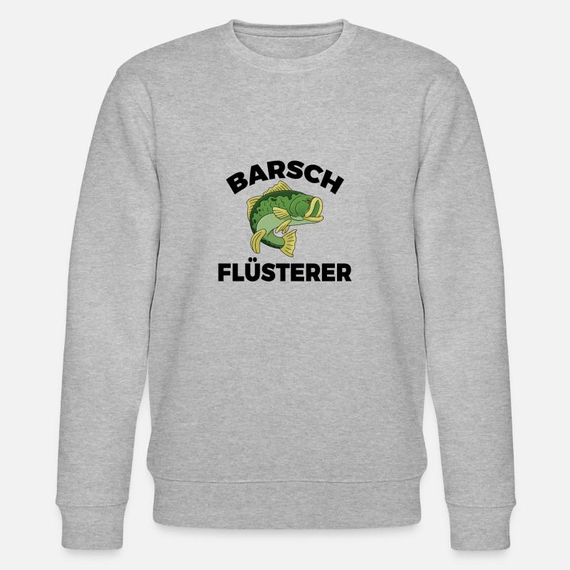 Barsch Flüsterer Barschangler Raubfisch - Stanley/Stella Unisex Bio-Sweatshirt CHANGER  - Grau meliert