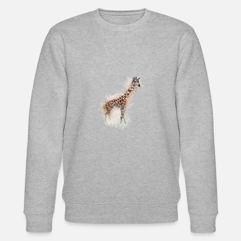 Giraffe - Stanley/Stella Unisex Bio-Sweatshirt CHANGER  - Grau meliert