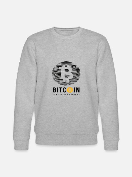 Bitcoin Time To Do Business - Stanley/Stella CHANGER Unisex Organic Sweatshirt - heather grey