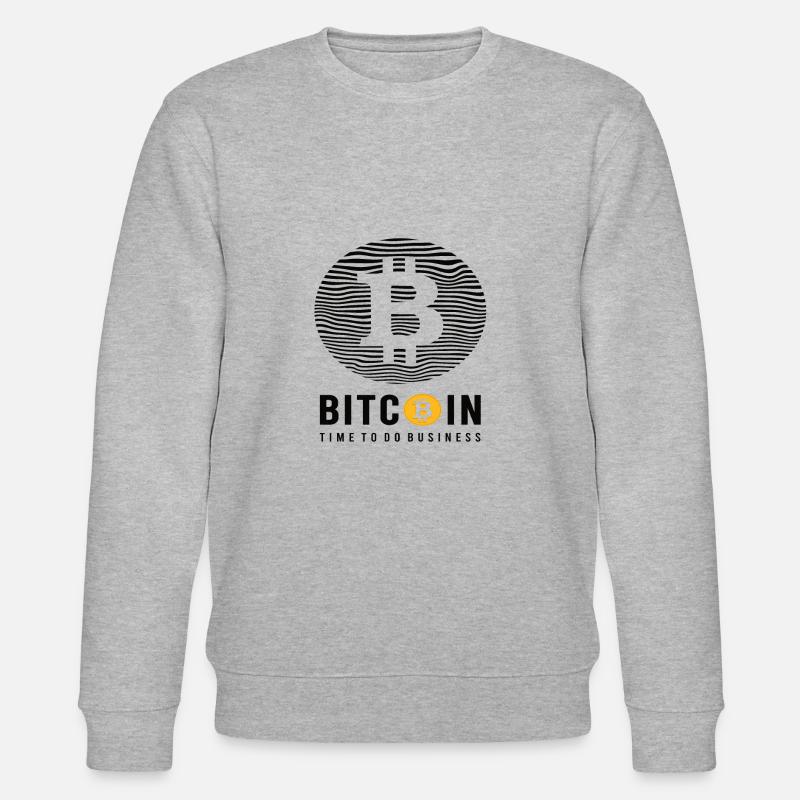Bitcoin Time To Do Business - Stanley/Stella Unisex Bio-Sweatshirt CHANGER  - Grau meliert