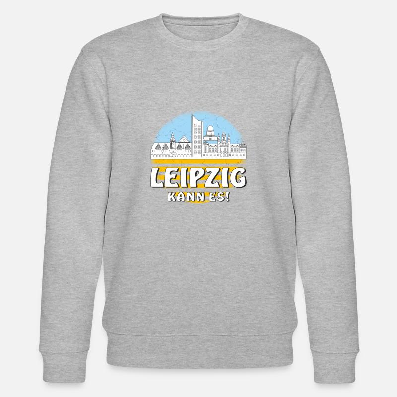 LEIPZIG KANN ES - Stanley/Stella Unisex Bio-Sweatshirt CHANGER  - Grau meliert