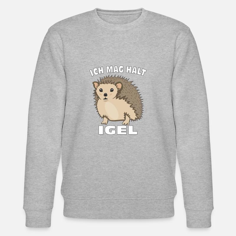ICH MAG HALT IGEL - Stanley/Stella Unisex Bio-Sweatshirt CHANGER  - Grau meliert