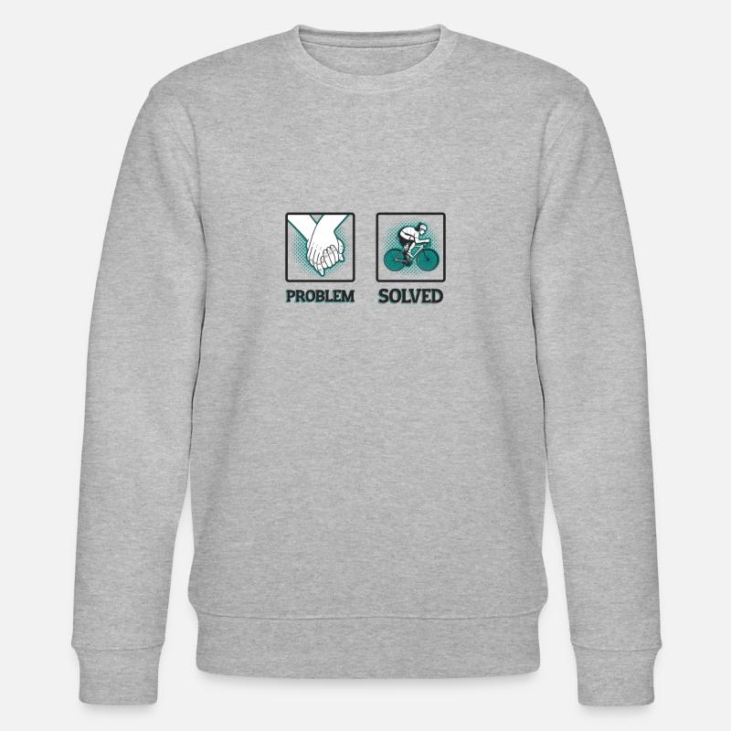 Lustiger Radfahrer - Stanley/Stella Unisex Bio-Sweatshirt CHANGER  - Grau meliert