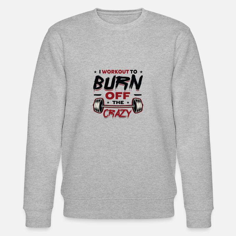 I train like a madman - Stanley/Stella CHANGER Unisex Organic Sweatshirt - heather grey