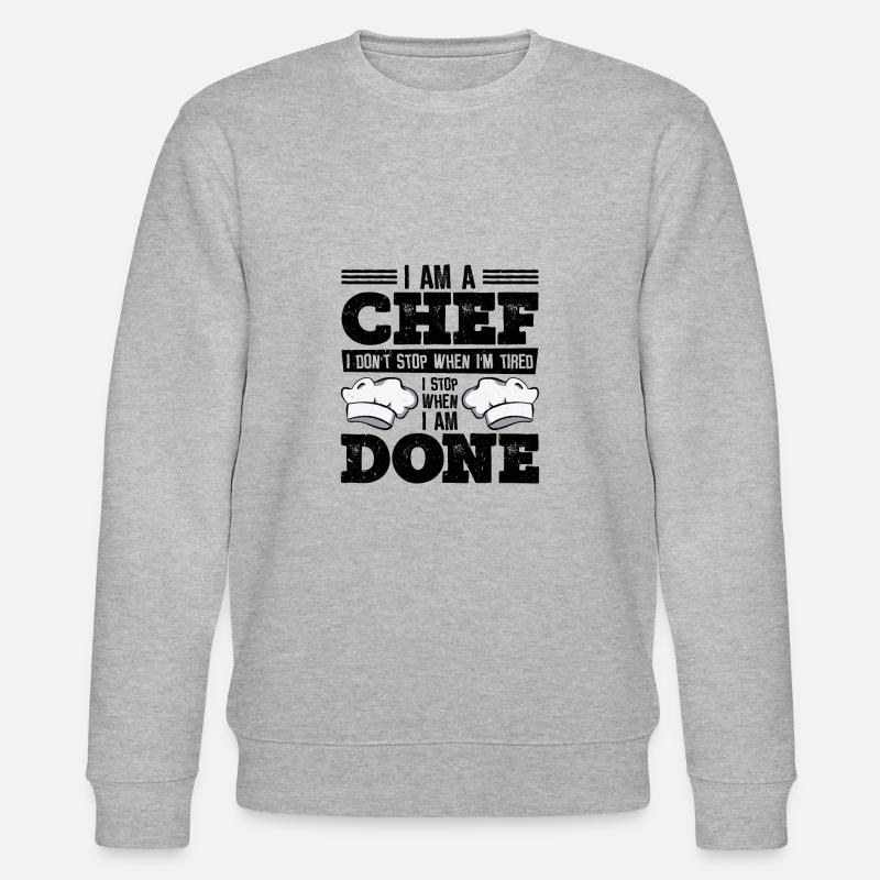 Chef Cuisine Repas Chefs culinaires - Sweat bio CHANGER Stanley/Stella Unisexe - gris chiné