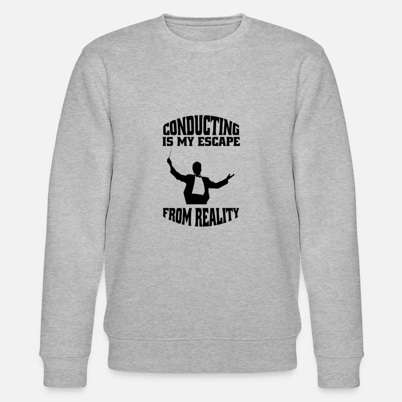 Dirigenten Dirigent Musik Geschenk Dirigieren - Stanley/Stella Unisex Bio-Sweatshirt CHANGER  - Grau meliert