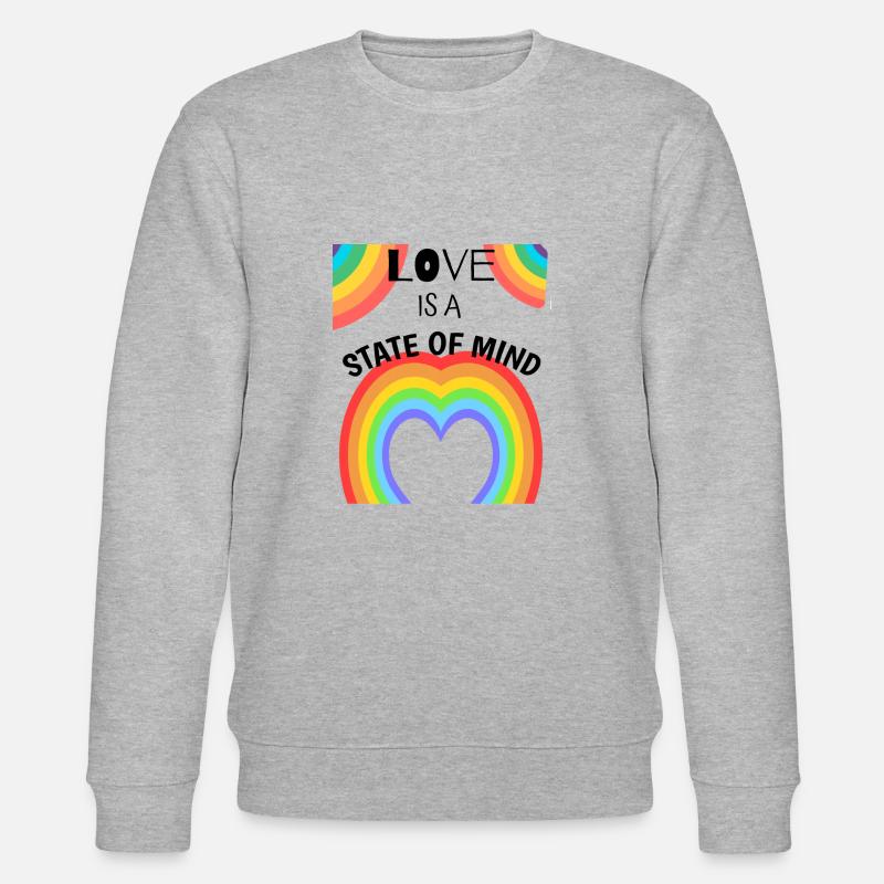L’AMOUR EST UN ÉTAT D’ - Sweat bio CHANGER Stanley/Stella Unisexe - gris chiné