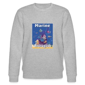 MARINE BIOLOGIST - Stanley/Stella Unisex Bio-Sweatshirt CHANGER  - Grau meliert - Vorne - Nik (191cm) & Marisol (170cm)