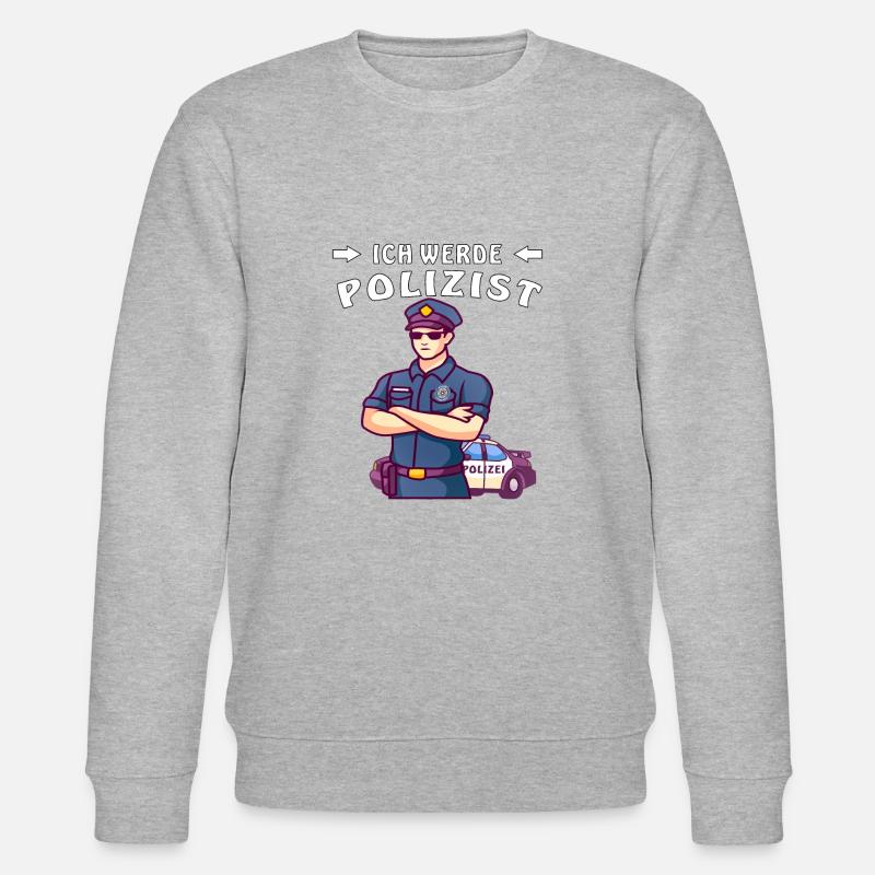 JE DEVIENS POLICIER - Sweat bio CHANGER Stanley/Stella Unisexe - gris chiné